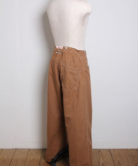 ウエスト オーバーオール / ブラウン　Waist Overalls / Brown