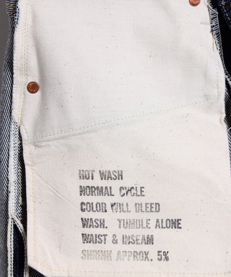 17オンスデニム５ポケットジーンズ / インディゴ　17oz Denim 5 Pockets Jeans / Indigo