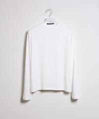ナローネックバンド Tシャツ - ロングスリーブ / オフホワイト　Narrow Neckband Tee Shirts - Longsleeve / Off White