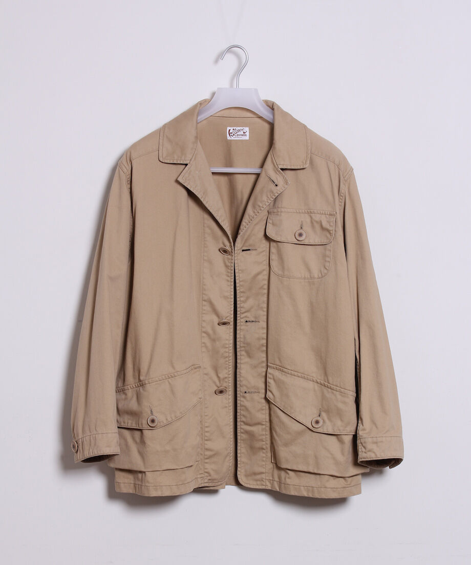 キャンパスジャケット　ベージュ カバーオール オーバーサイズ カバーオールジャケット / ベージュ Oversized