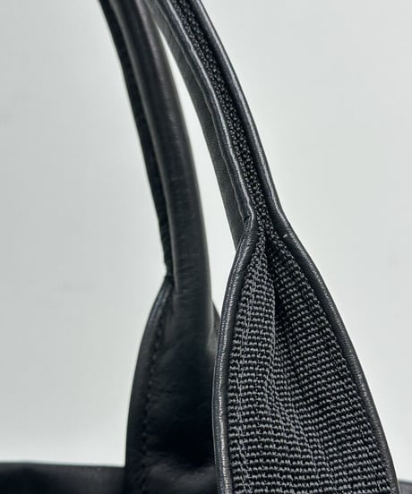 ハンドメイド レザートートバッグ / ブラック　Handmade Leather Tote Bag / Black