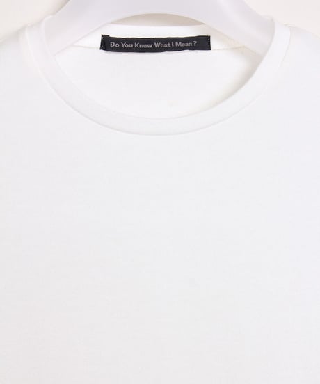 ナローネックバンド Tシャツ - ロングスリーブ / オフホワイト　Narrow Neckband Tee Shirts - Longsleeve / Off White