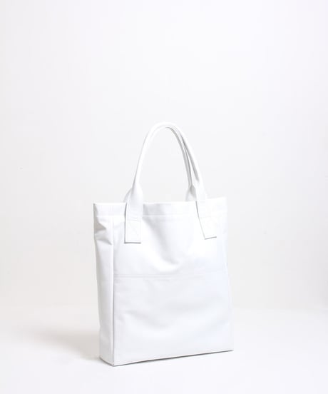ハンドメイド レザートートバッグ / ホワイト　Handmade Leather Tote Bag / White