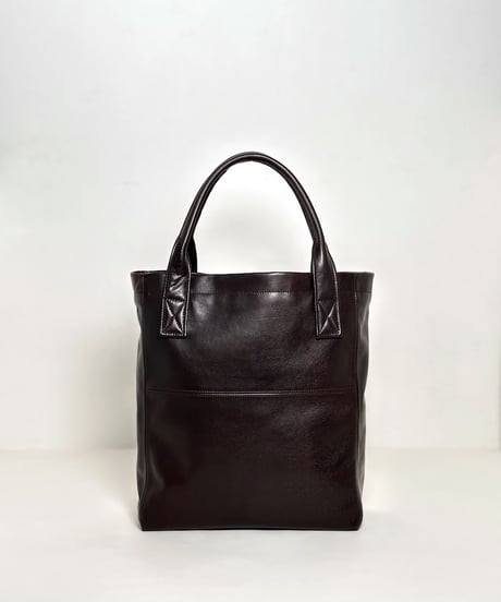 ハンドメイド レザートートバッグ / ダークブラウン　Handmade Leather Tote Bag / Brown