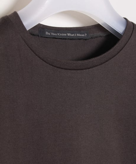 ナローネックバンドTシャツ - ショートスリーブ / ダークブラウン　Narrow Neckband Tee Shirts - Shortsleeve / Dark Brown