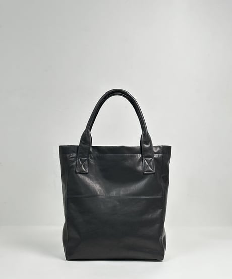 ハンドメイド レザートートバッグ / ブラック　Handmade Leather Tote Bag / Black