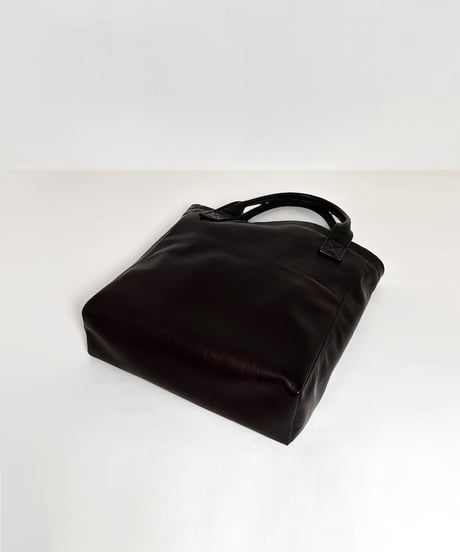 ハンドメイド レザートートバッグ / ダークブラウン　Handmade Leather Tote Bag / Brown