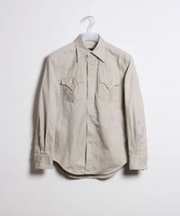 コットンポプリン ウエスタンシャツ / サンドベージュ　Cotton Poplin Western Shirts