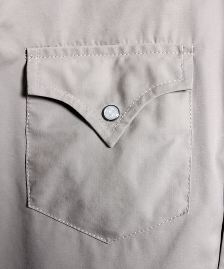 コットンポプリン ウエスタンシャツ / サンドベージュ　Cotton Poplin Western Shirts