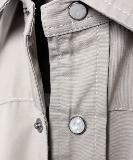 コットンポプリン ウエスタンシャツ / サンドベージュ　Cotton Poplin Western Shirts