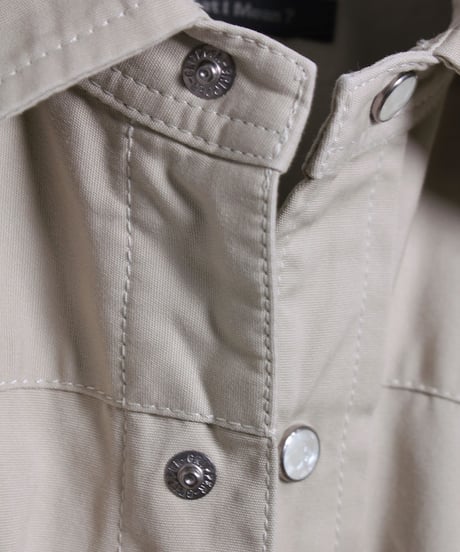 コットンポプリン ウエスタンシャツ / サンドベージュ　Cotton Poplin Western Shirts