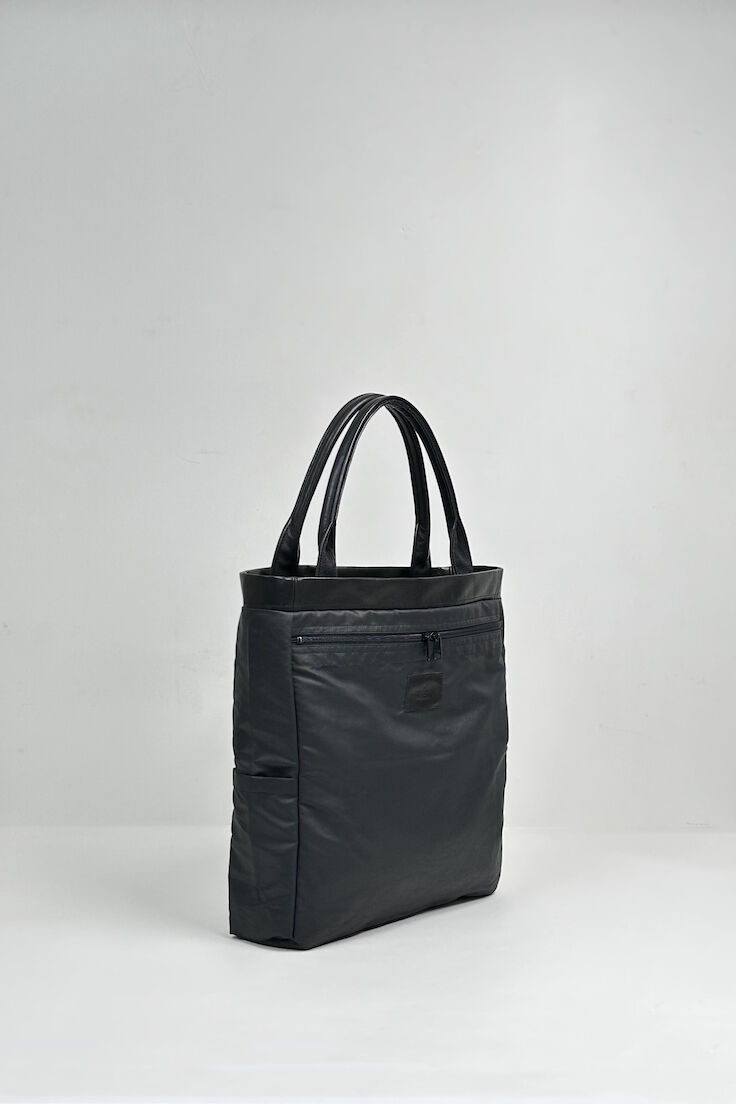 ハンドメイド レザートートバッグ / ブラック Handmade Leather Tote B