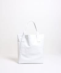 ハンドメイド レザートートバッグ / ホワイト　Handmade Leather Tote Bag / White