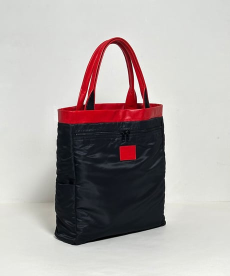ハンドメイド レザートートバッグ / レッド　Handmade Leather Tote Bag / Red