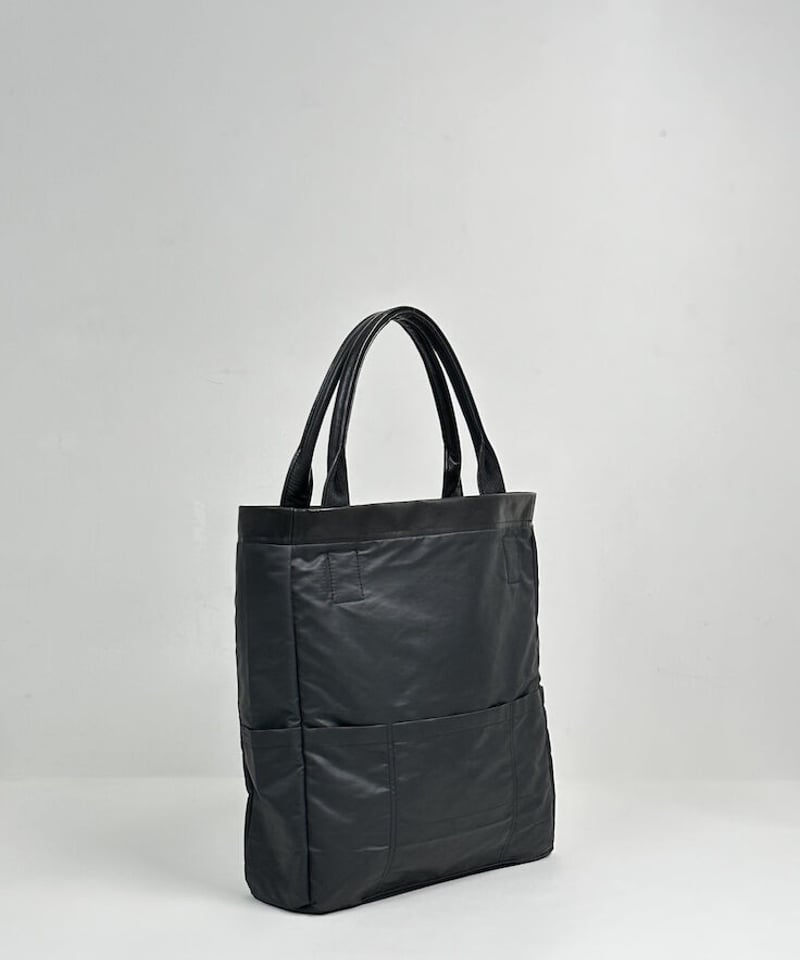 ハンドメイド レザートートバッグ / ブラック Handmade Leather Tote B