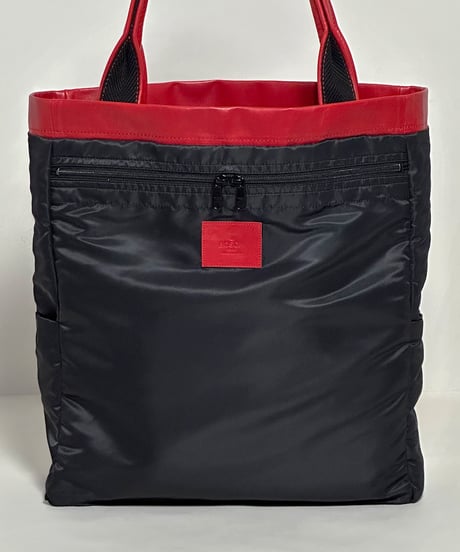 ハンドメイド レザートートバッグ / レッド　Handmade Leather Tote Bag / Red