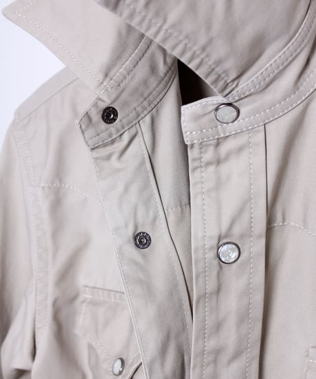 コットンポプリン ウエスタンシャツ / サンドベージュ　Cotton Poplin Western Shirts