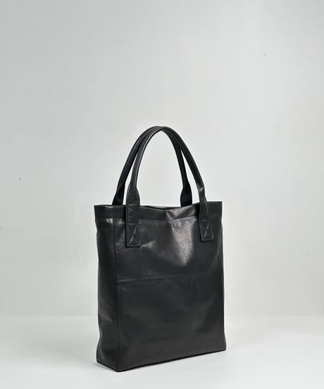 ハンドメイド レザートートバッグ / ブラック　Handmade Leather Tote Bag / Black