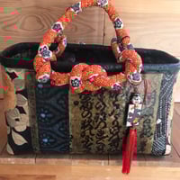 一閑張り『サイド椿と墨字和紙』