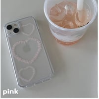 heart beat jelly hard case pink