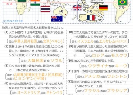 [地理][ミニシリーズ]世界地図プリ2025冬(通常版)