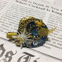 【SOLD OUT】【moon series】星空と月のブローチ