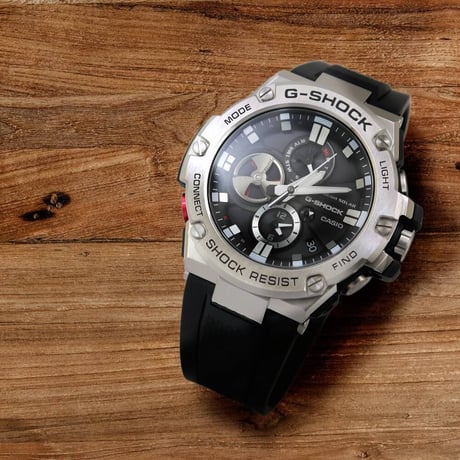 カシオ 腕時計 Gショック Gスチール タフソーラー Bluetooth メンズ GST-B100-1A