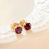 14KGF】チャロアイトのマロン一粒ピアス | Elenath