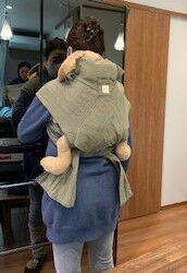 天然素材100%麻綿混おんぶ紐　おんぶりん 天然素材100%麻綿混おんぶ紐 おんぶりん 仕上がり品】おんぶリン綿麻