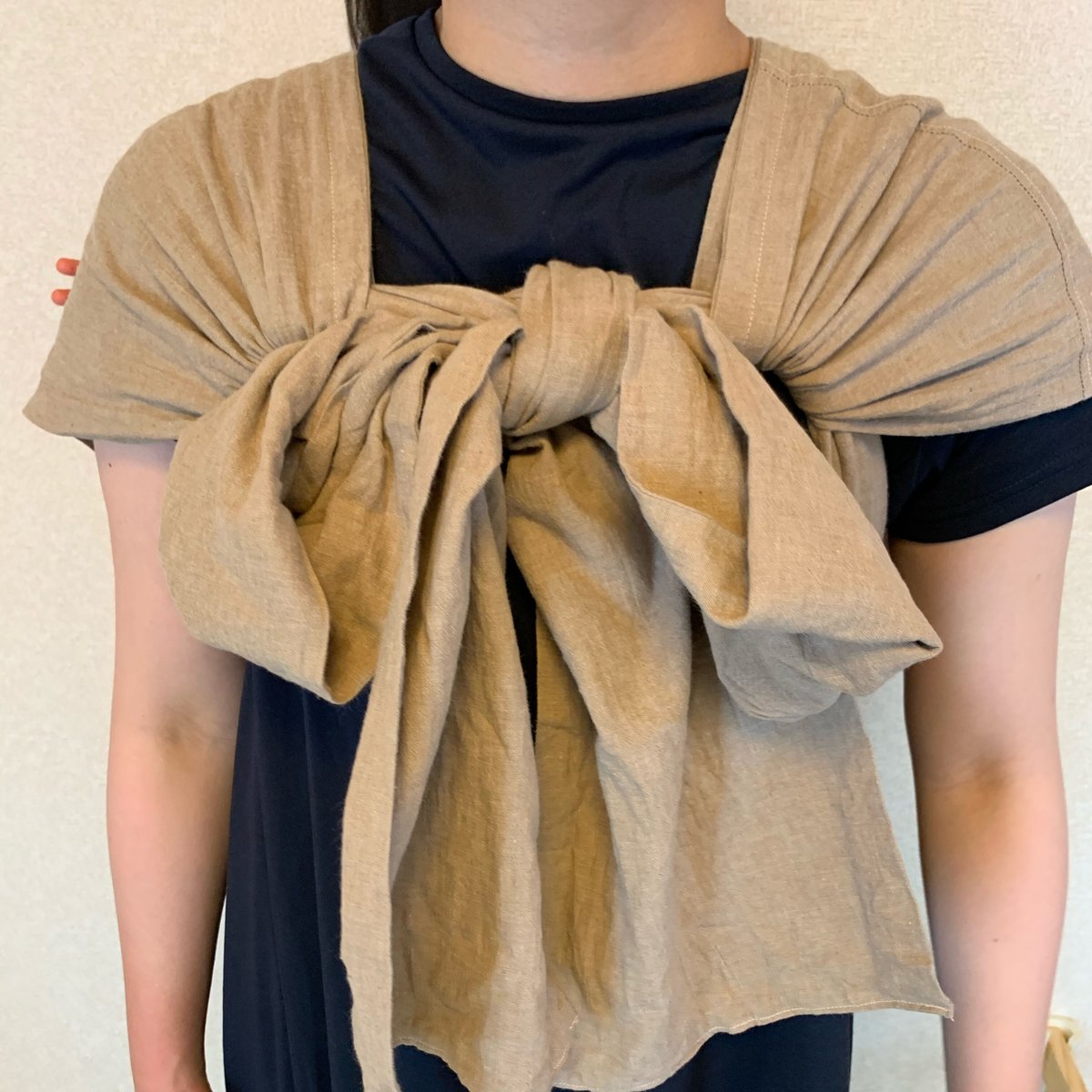 【希少　美品】おんぶりん　おんぶ紐　リネン製 スリング グレー 希少美品】おんぶりんおんぶ紐リネン製 スリング グレー