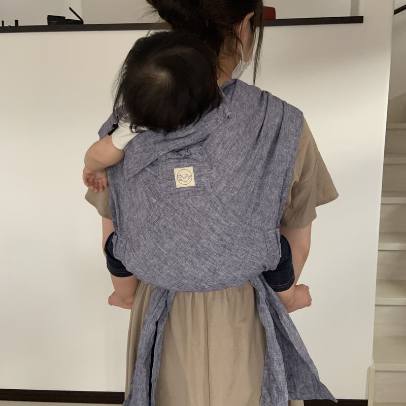 天然素材100%麻綿混おんぶ紐おんぶりん