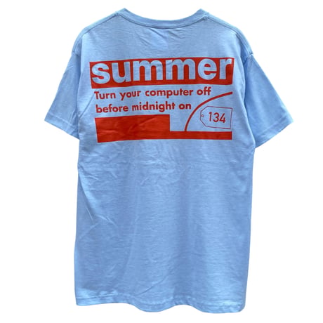 summer / sunday brunch TEE / Powder blue×Orange