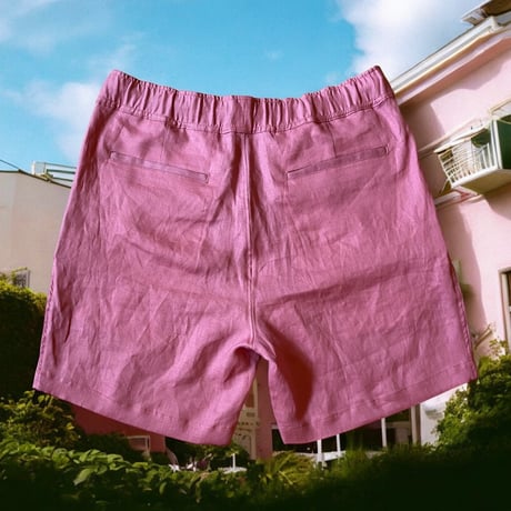 BUSCAPE / LINEN BUGGY SHORTS / Camellia Pink