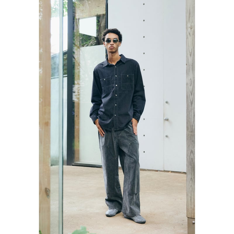 DOUBLE KNEE PIGMENT PANT BLACK