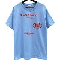 summer / sunday brunch TEE / Powder blue×Orange