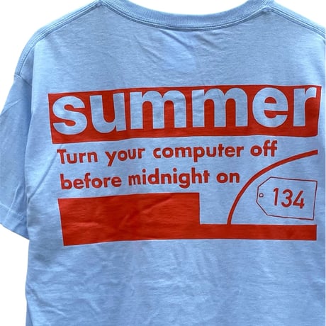 summer / sunday brunch TEE / Powder blue×Orange