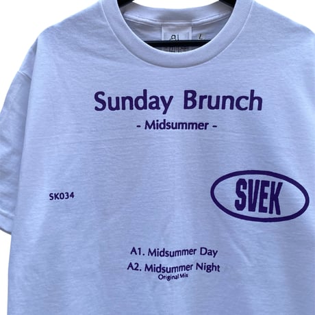 summer / sunday brunch TEE / White×Purple
