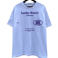 summer / sunday brunch TEE / White×Purple