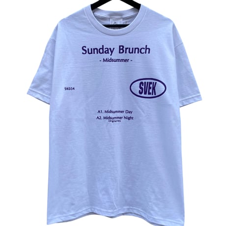 summer / sunday brunch TEE / White×Purple