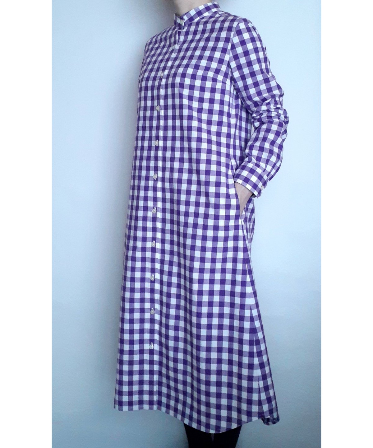 La Pafait ギンガムチェックワンピース サックス La Pafait ギンガムチェックワンピース サックス La Pafait ギンガム