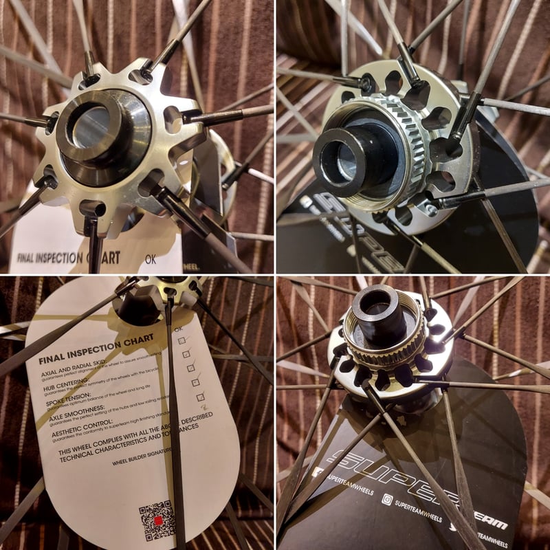 【美品・新品タイヤおまけ！】カーボンエアロホイール SUPER TEAM製 新品Superteam スーパーチーム UCI実証最新モデル ディスク