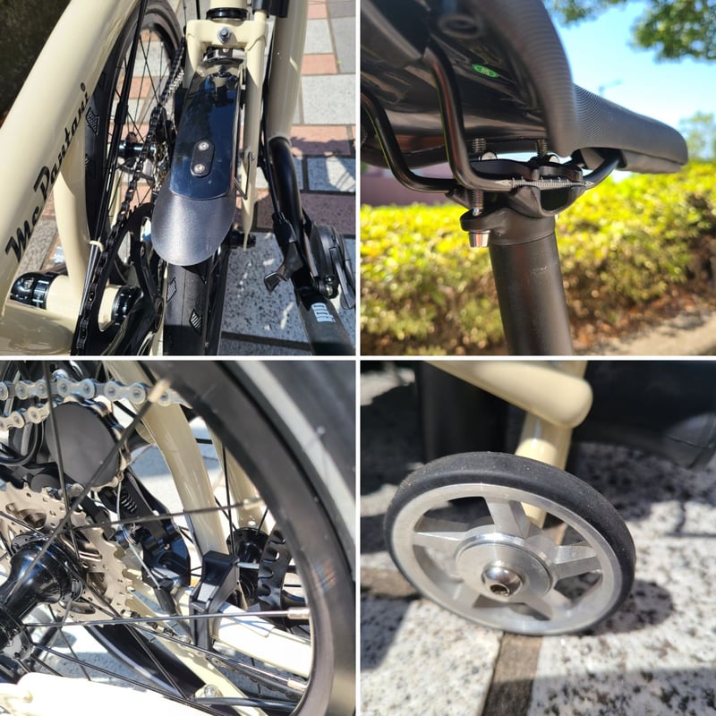 新品折りたたみフォールディングバイク自転車 リアキャリア+ローラー 