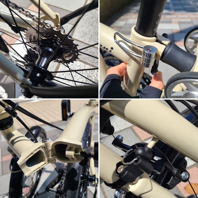 新品折りたたみフォールディングバイク自転車 リアキャリア+ローラー 