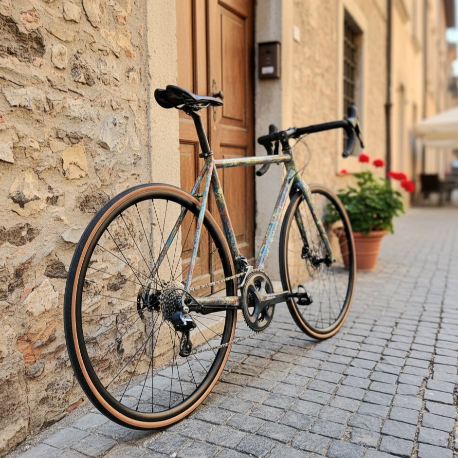 45万円分⭐世界で1点物⭐特注品ディスクロードバイク クロモリフレーム