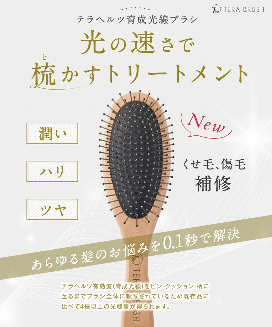 Tera Brush Paradox ヘアブラシ 公式>TERA BRUSH 育成光線テラヘルツ波を転写した魔法のブラシ