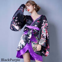 ★孔雀和柄着物ドレス★
