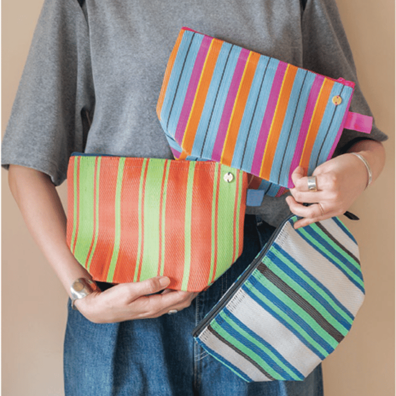 Lila& Fleur Toiletry Bag ポーチ/yellow&brown | pic