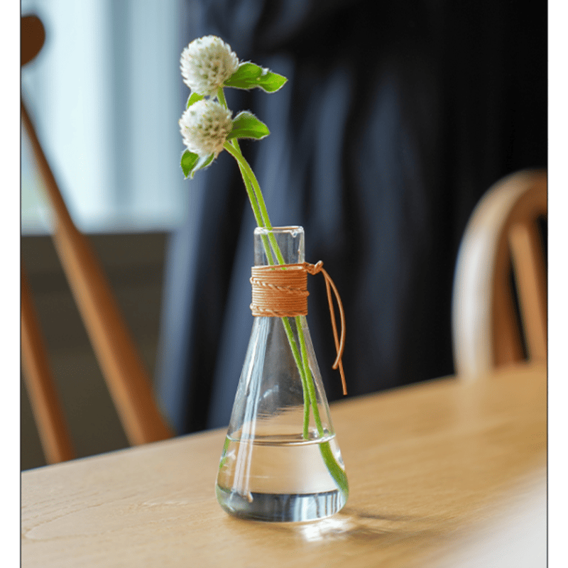 レザー ガラス flower vase 花器 三角 | piccolina | ピッコリーナ