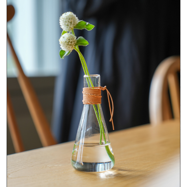 カサ・ミラ　花瓶 レザー ガラス flower vase 花器 三角 | piccolina | ピッコリーナ