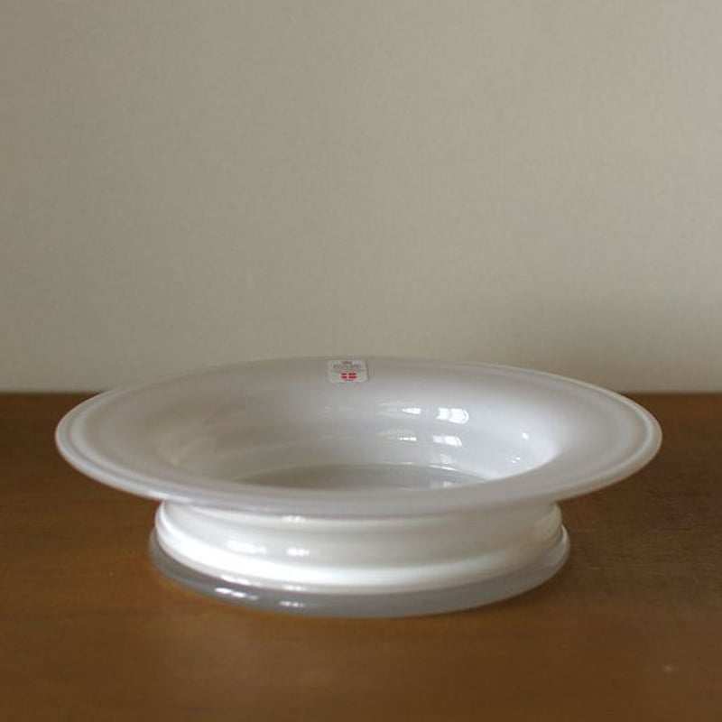 Holmegaard white Glass ashtray/ホルムガード[pot190110